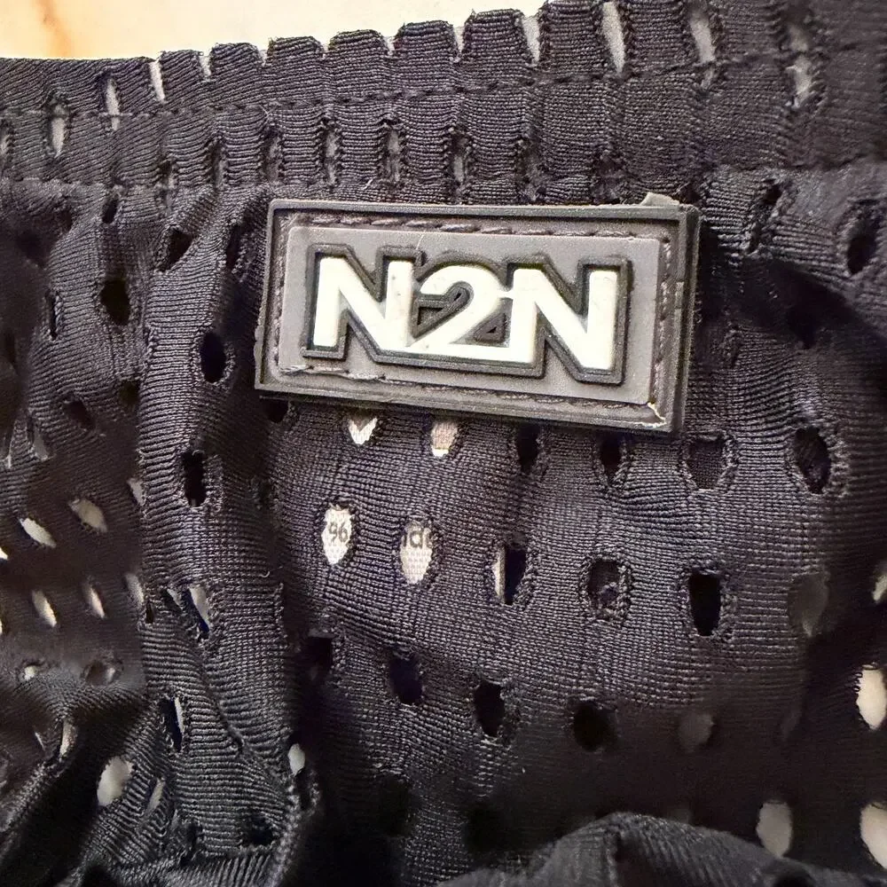 NEW N2N Bodywear Mens Raider Swim Thong See Thru Mesh Color Black Size Large